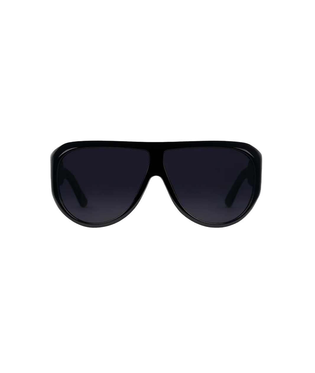 Black sunglasses on a white background
