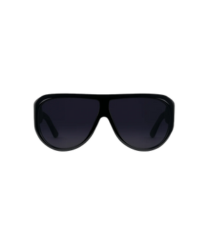Black sunglasses on a white background