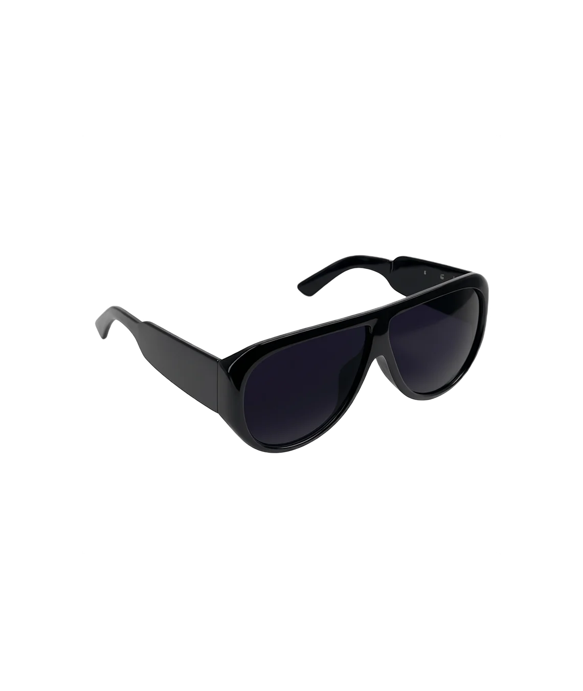 Black sunglasses on a white background