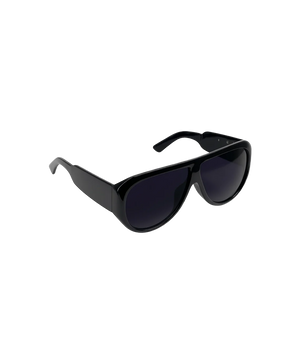 Black sunglasses on a white background