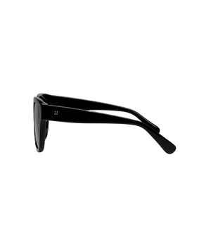 Black eyeglasses on a white background