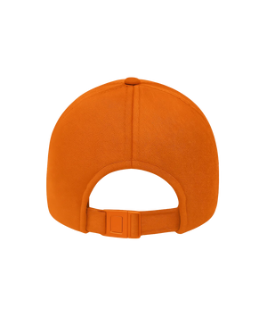 Orange baseball cap on a white background