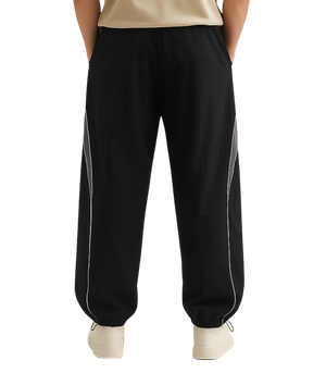Black pants with white stripes on a transparent background