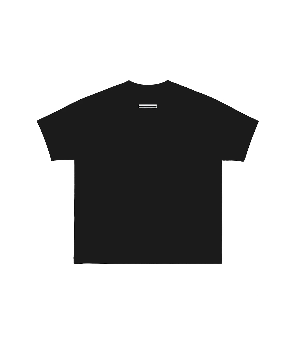 Black t-shirt on a white background