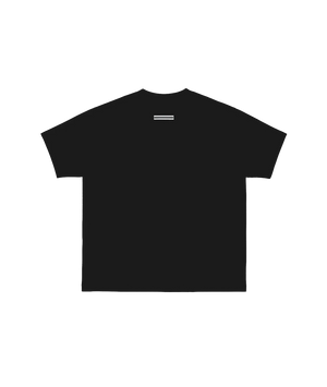 Black t-shirt on a white background