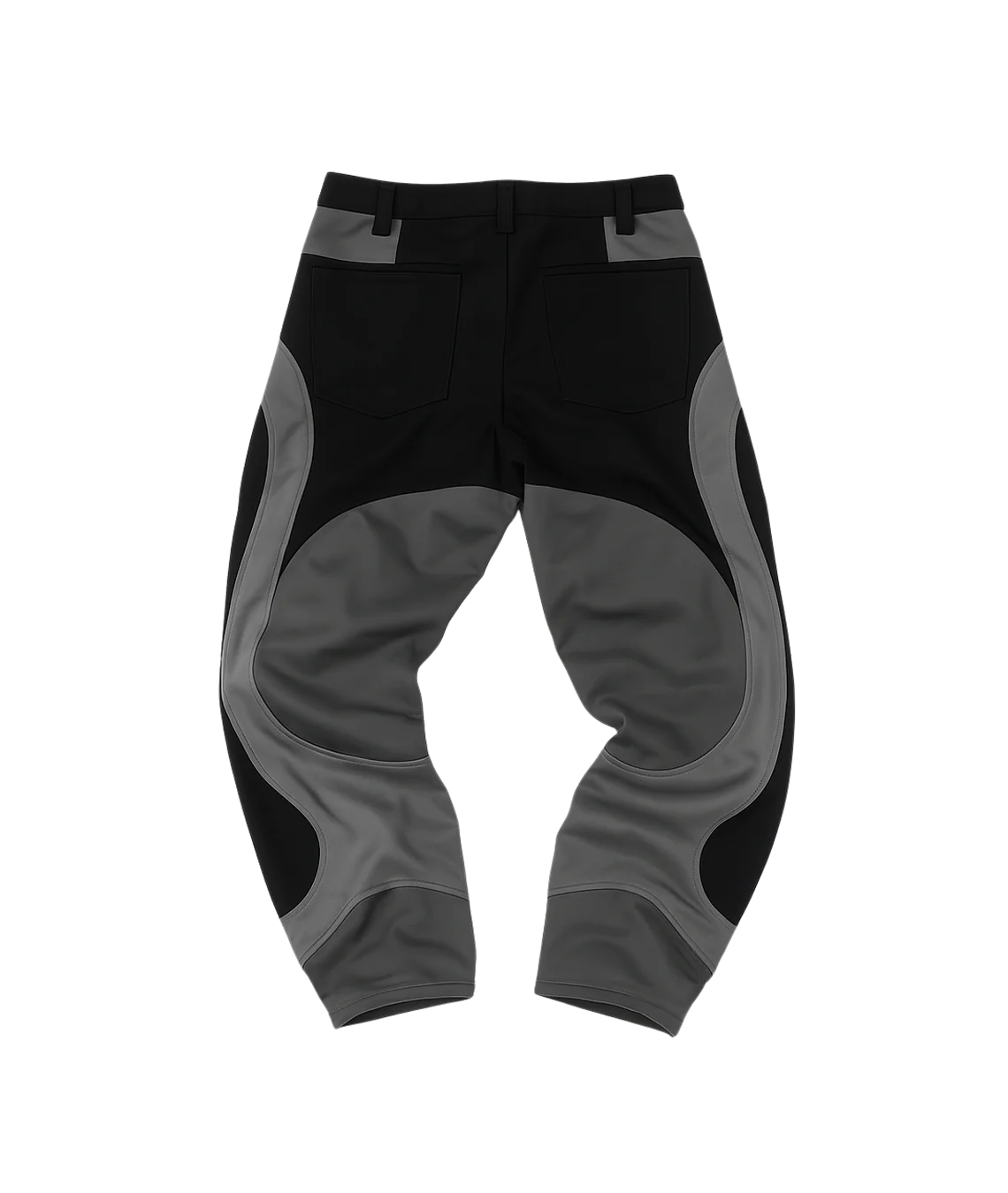 Black and gray pants on a transparent background