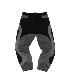 Black and gray pants on a transparent background
