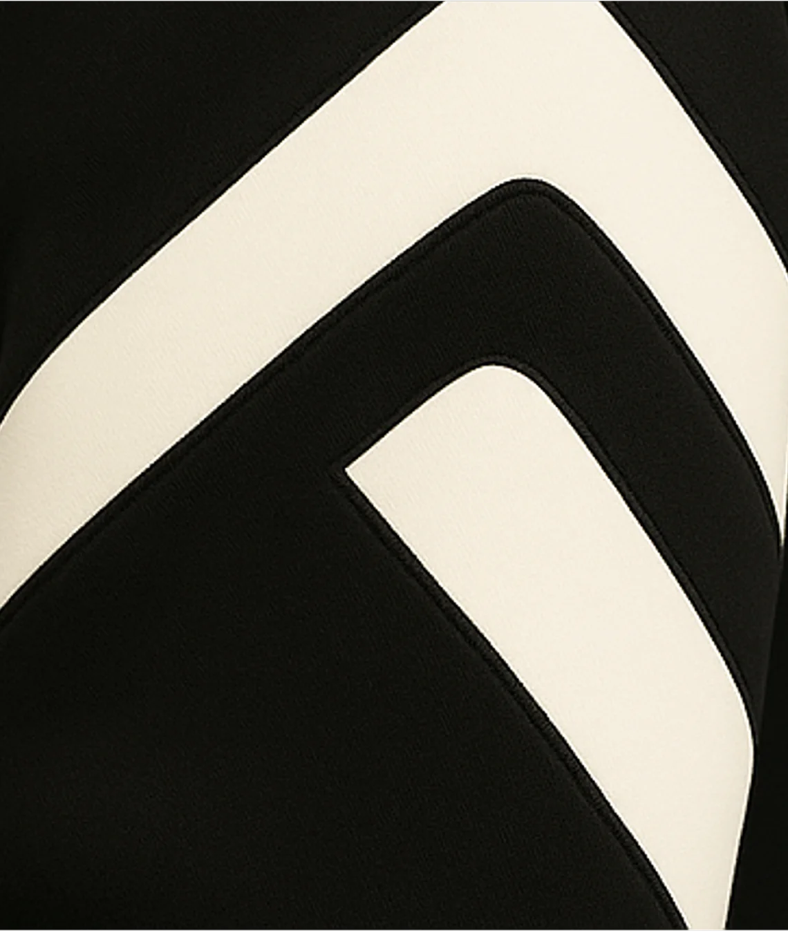 Close-up of a black and white geometric patterned fabric