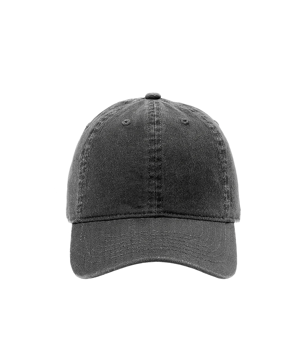 Dark gray baseball cap on a white background