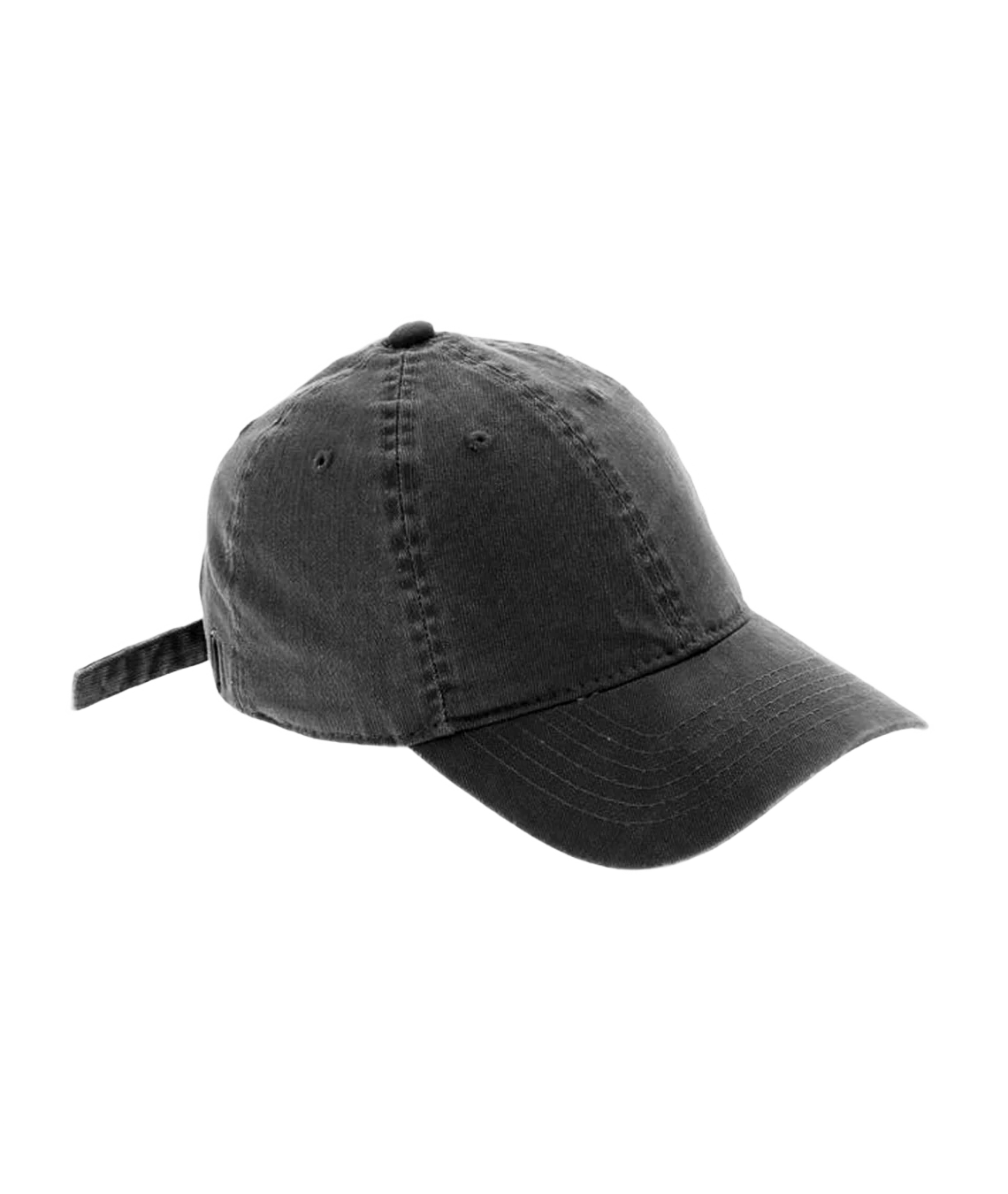 Black baseball cap on a white background