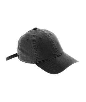 Black baseball cap on a white background