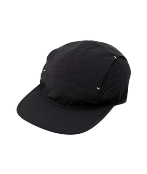 Black cap with mesh side on a white background