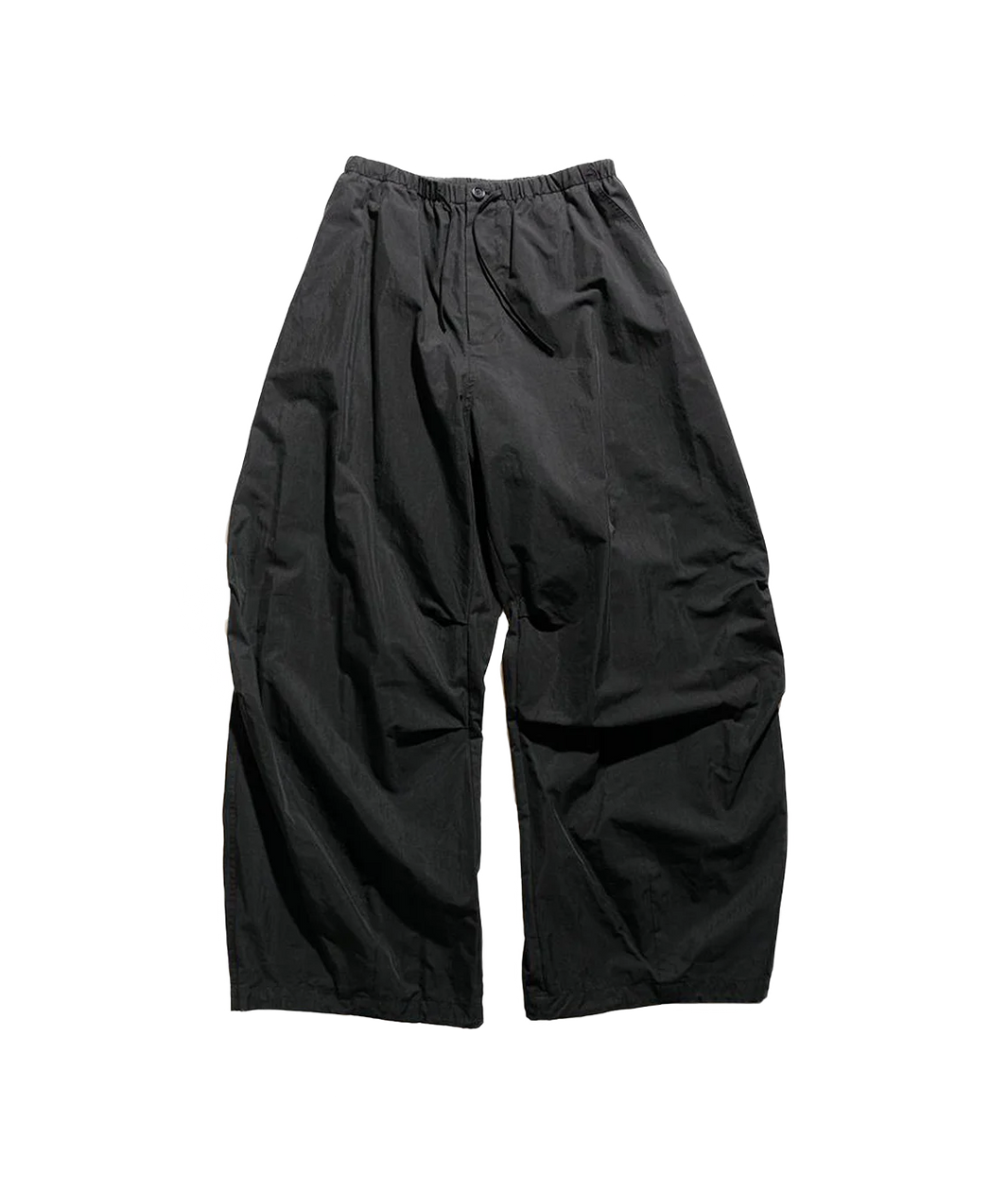 Black wide-leg pants on a white background