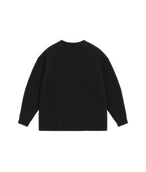 Black long-sleeve shirt on a white background