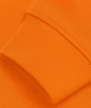 Close-up of an orange fabric texture