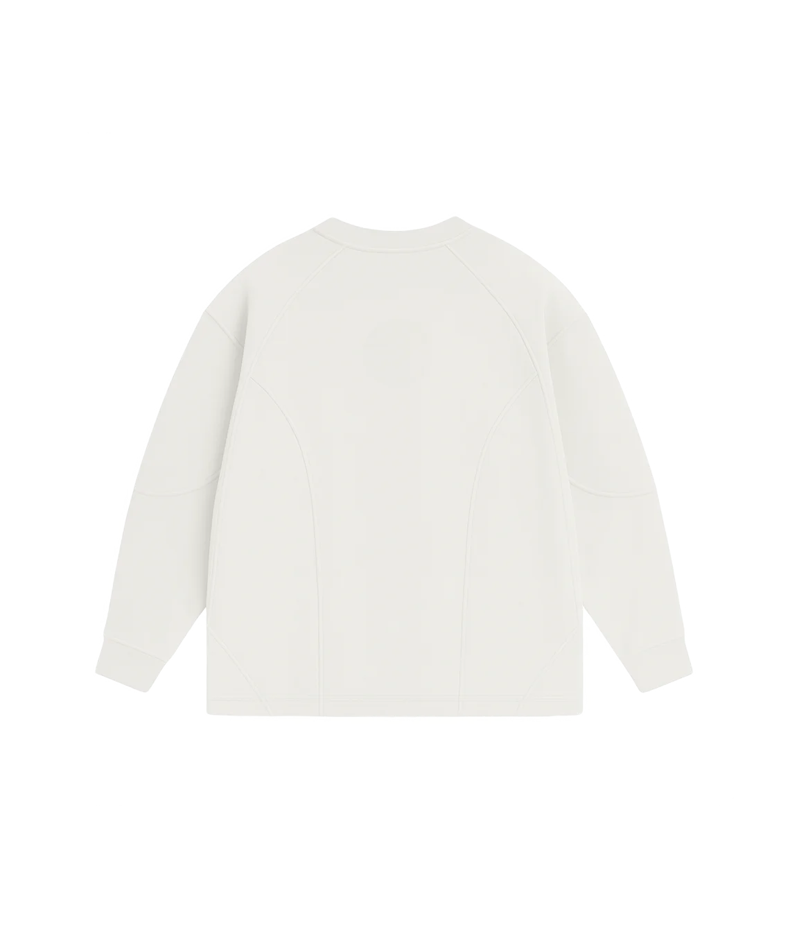 White sweatshirt with measurement lines on a transparent background