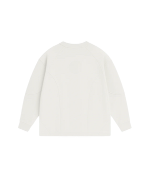 White sweatshirt with measurement lines on a transparent background