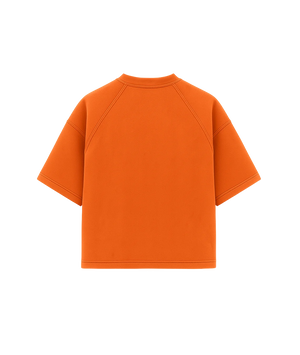 Orange sweatshirt on a white background