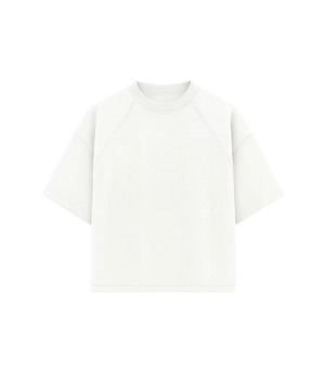 White blouse with a high collar on a white background