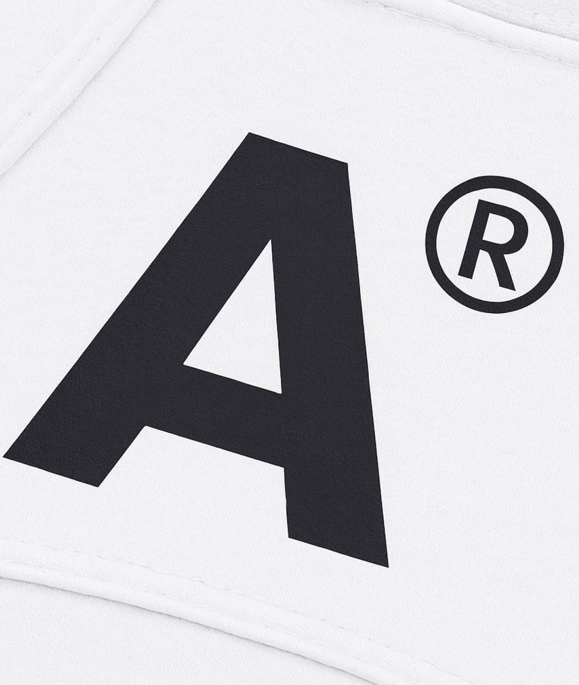 Black letter 'A' with a registered trademark symbol on a white background