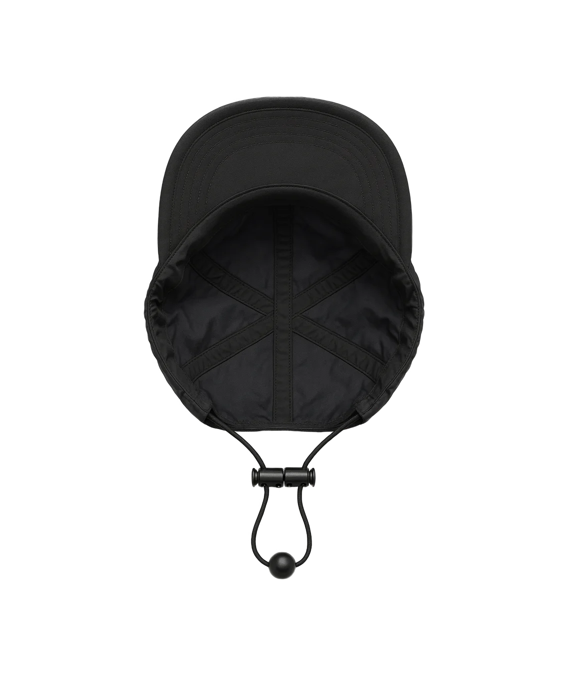 Black baby bunting with a hood on a white background