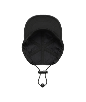 Black baby bunting with a hood on a white background